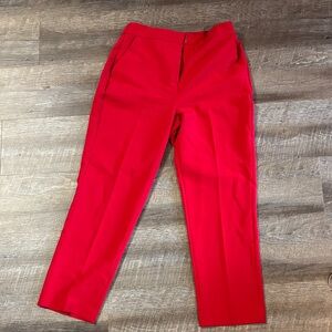 Express Red Dress Pants - Slim Tailored Trousers